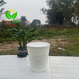 1 Chậu Nhựa Trắng Xoán 24 x 30 - Chậu Nhưa Trông Cây Cảnh, Cây Hoa