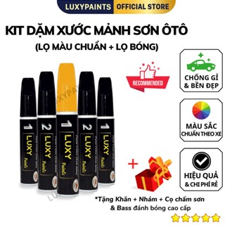 Bộ Kit Dặm Vết Xước Sơn Xe Ô Tô LUXYPAINTS Chuẩn Màu Tại Nhà, Bút Xoá Vết Xước Xe Ô Tô Bền Màu Tiện Lợi Hiệu Quả Cao