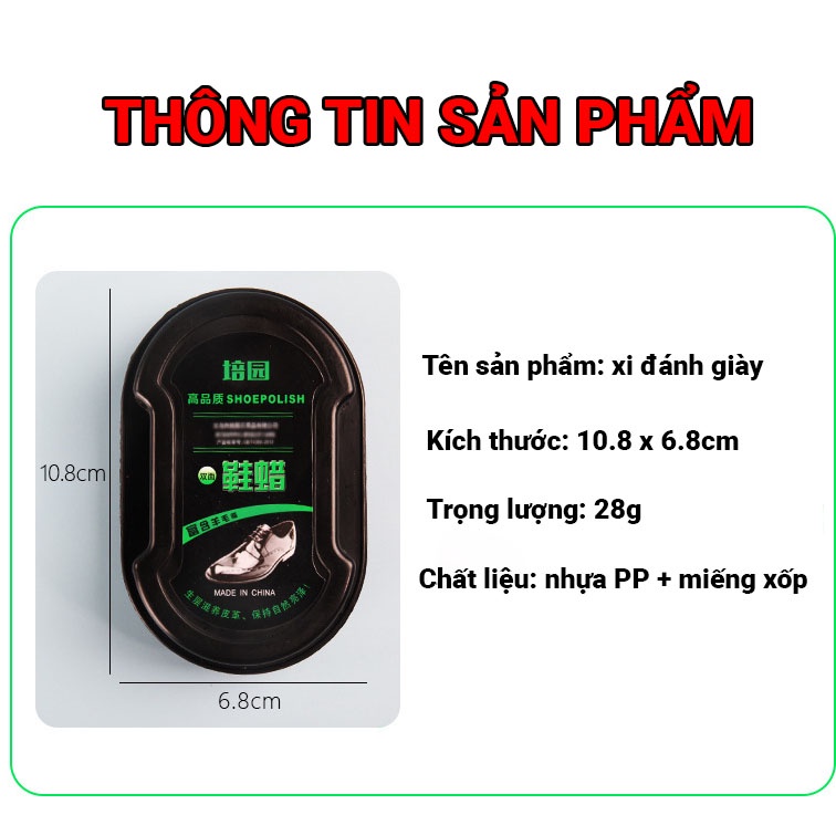 Xi đánh bóng giày dép da không màu, dùng cho tất cả các loại giày dép da và đồ da, đồ cũ như mới