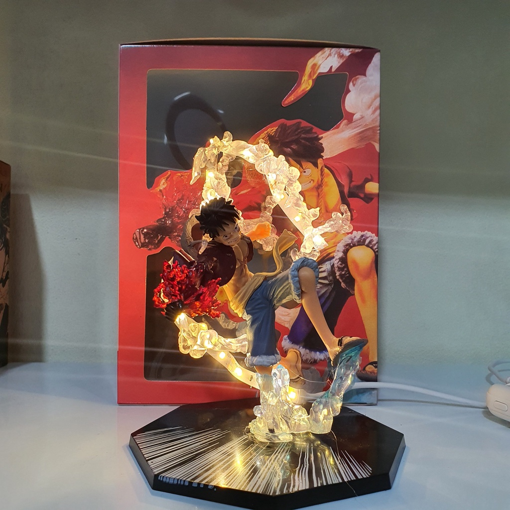 Mô hình Luffy Gear 2 Có bản LED, cao 17 cm, có đế, có hộp màu - Mô hình One Piece