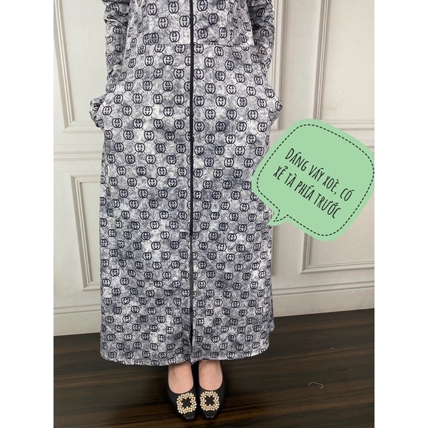 Áo chống nắng nữ dáng dài toàn thân chất UMI LOANG siêu đẹp, dày dặn mềm mát co giãn thoải mái - Xưởng May VNXK