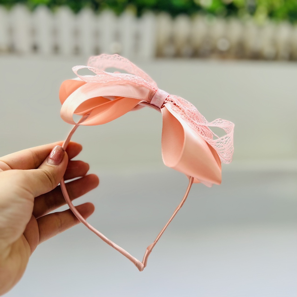 Bờm tóc, nơ cài tóc công chúa cho bé gái màu hồng, trắng,đỏ tại Mom's Choice