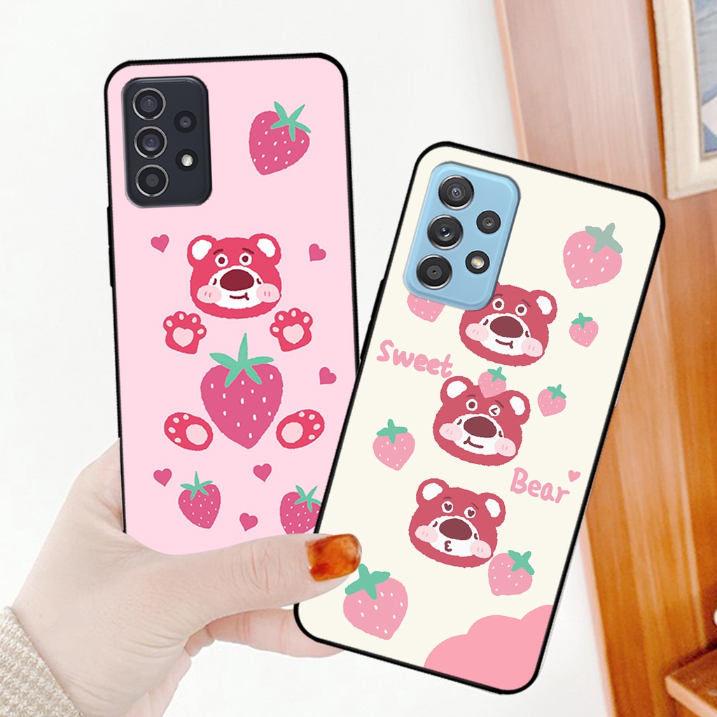 Ốp lưng Samsung A52 / A53 / A72 / A73 in hình gấu dâu losto,gấu brown, thỏ cony cute dễ thương