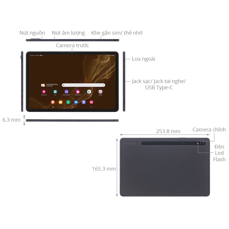 Máy tính bảng Samsung Galaxy Tab S8 5G