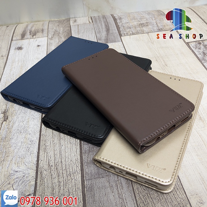 Bao da Vivo Y15, Y16, Y17 Dạng ví, Nắp gập-Ốp lưng 2 mặt có thiết kế ví cà thẻ, ngăn lớn để tien mặt-Kính OG cao cấp