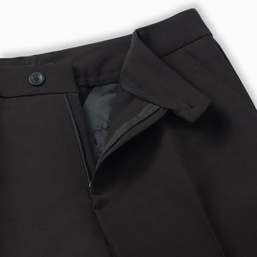 Quần âu nam hàn quốc dáng baggy suông be, vải dày dặn co giãn tốt thương hiệu Hataa