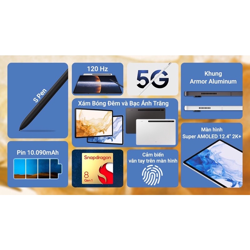 Máy tính bảng Samsung Galaxy Tab S8+ 5G