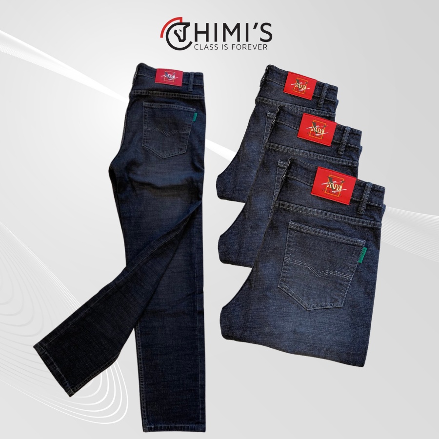 Quần jean nam ống đứng CHIMI quần bò nam dáng Slim Fit màu ghi xám vải Cotton co giãn chuẩn form thoáng mát dễ vận động