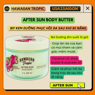 Kem dưỡng phục hồi da After sun Hawaiian Tropic Exotic Coconut After Sun Body Butter
