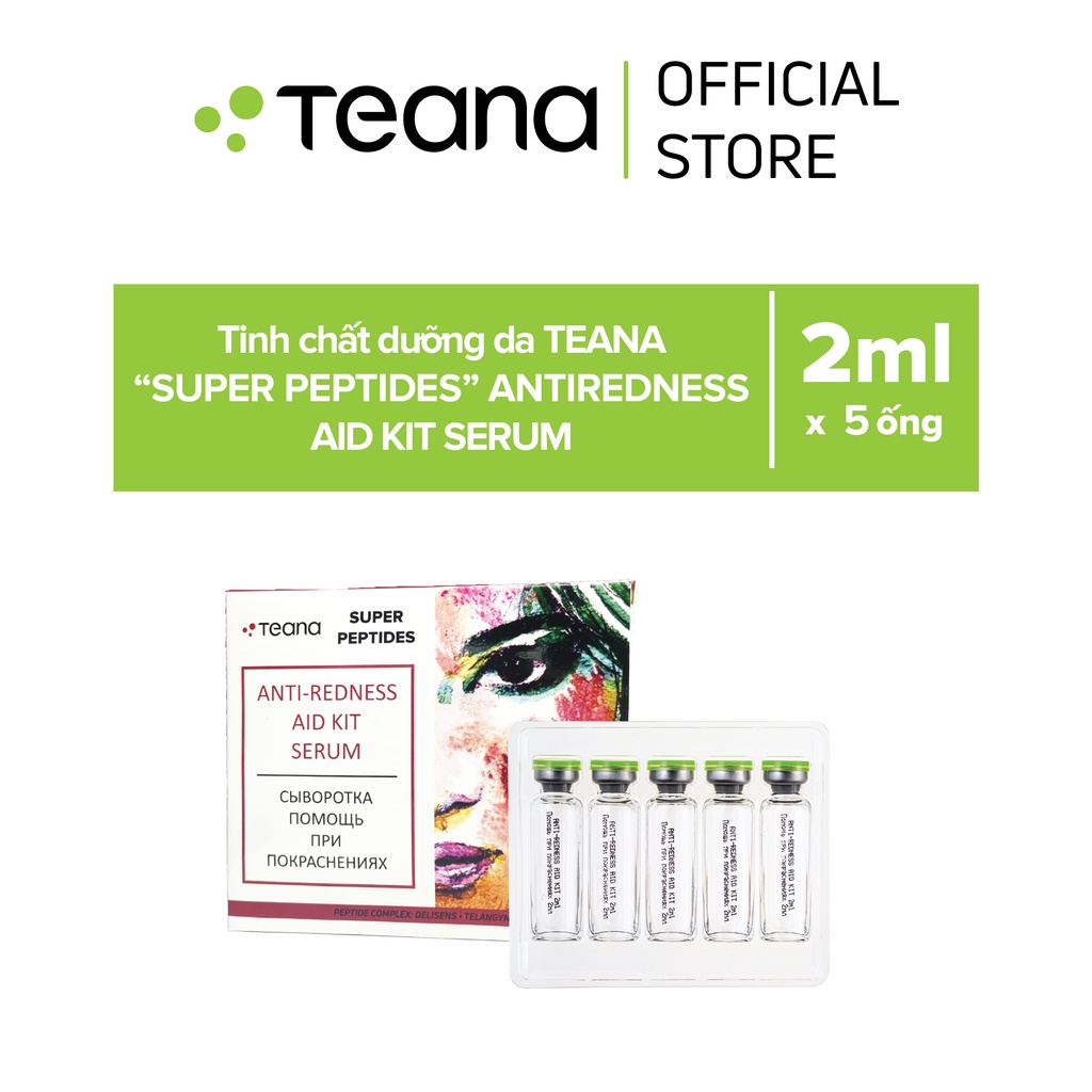 Serum Teana Super Peptides Antiredness Aid Kit giảm sưng, mẩn đỏ, mụn, phục hồi da