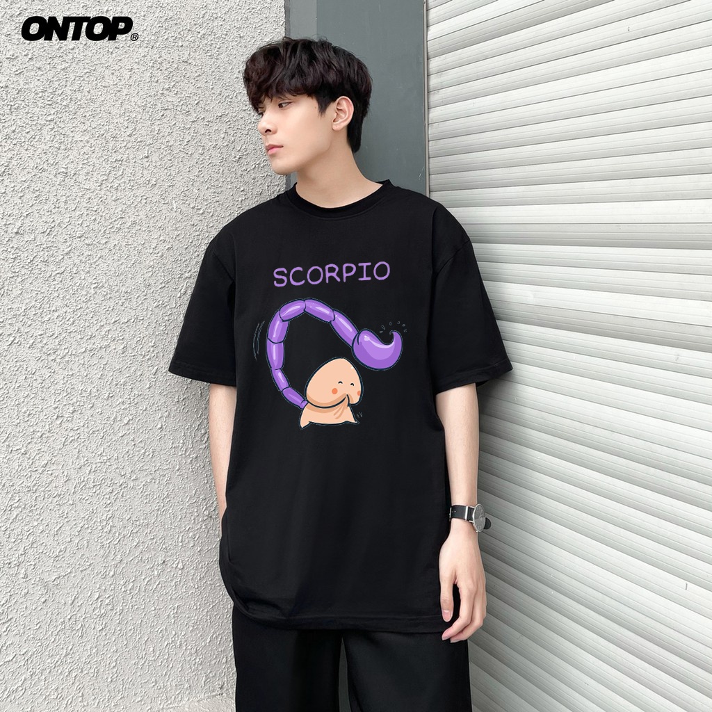 Áo thun form unisex in hình con ciu hoàng đạo cute - Áo thun nam nữ form rộng
