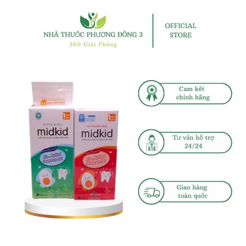Xịt Chống Sâu Răng MIDKID Cho Bé Từ 1 Tuổi, An Toàn Nuốt Được
