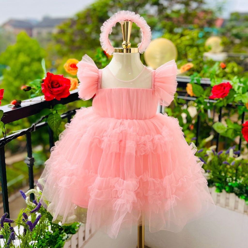 VÁY CÔNG CHÚA ĐẦM CÔNG CHÚA THIẾT KẾ NHÚN SIÊU BỒNG BỀNH CHO BÉ GÁI