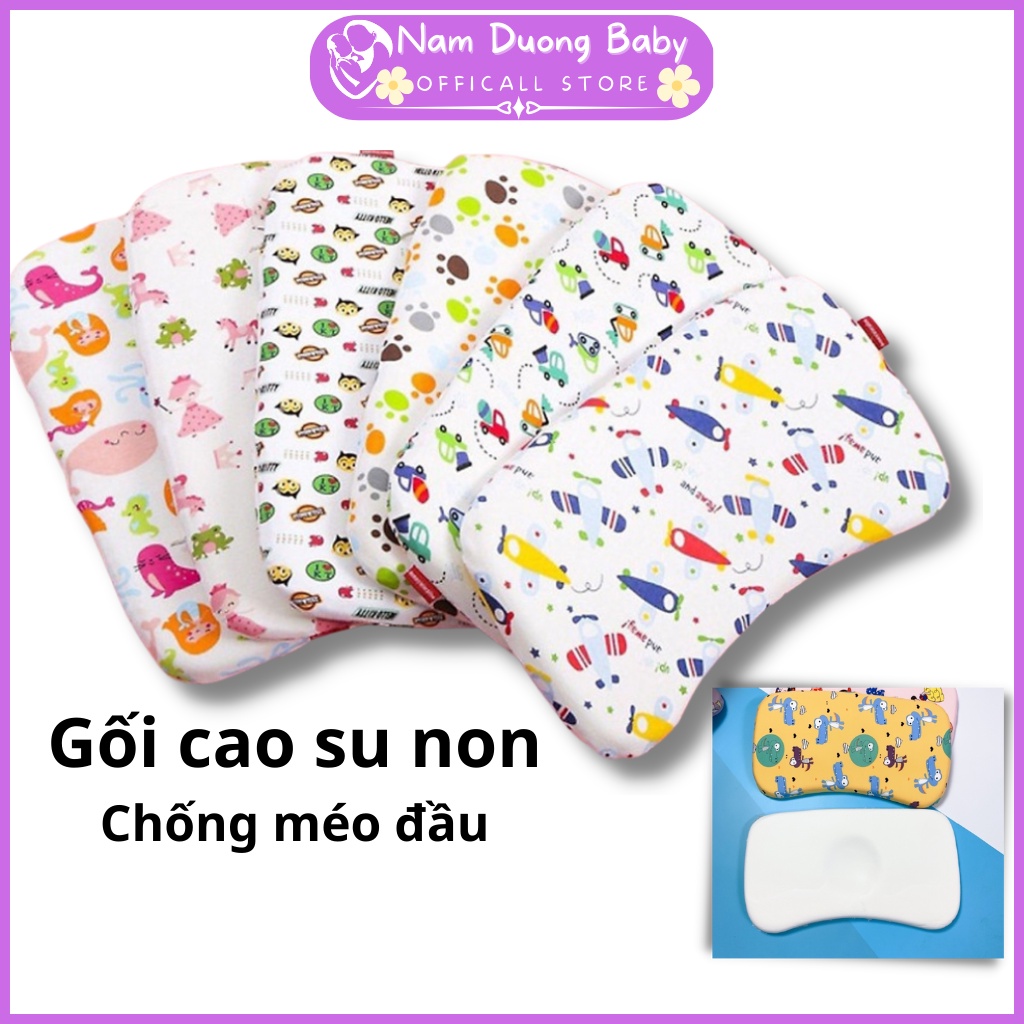 Gối cao su non, ruột gối cao su êm ái chống méo bẹp đầu cho bé Trai/gái hàng Việt Nam Xuất Khẩu