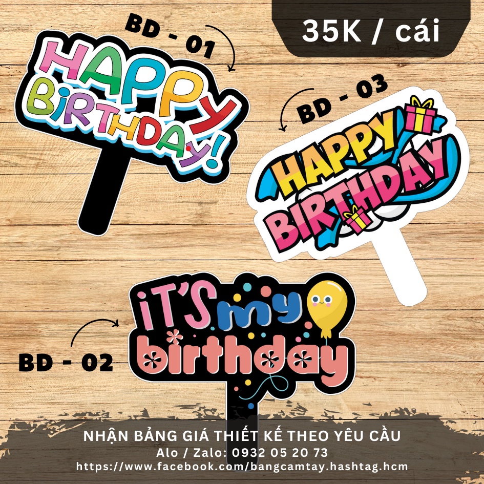 HÀNG SẴN HOẢ TỐC HCM Hashtag bảng cầm tay SINH NHẬT chụp ảnh tại TPHCM theo yêu cầu Đám cưới Birthday