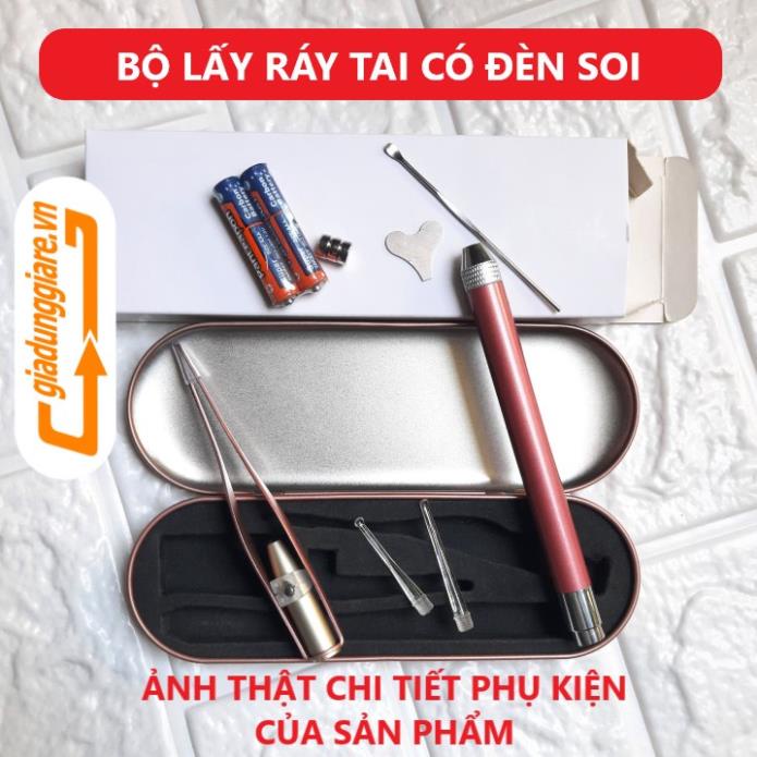 (Cam kết Hàng loại 1) BỘ LẤY RÁY TAI CÓ ĐÈN cao cấp soi tai trẻ em an toàn dễ dàng không gây đau rát tai cho bé