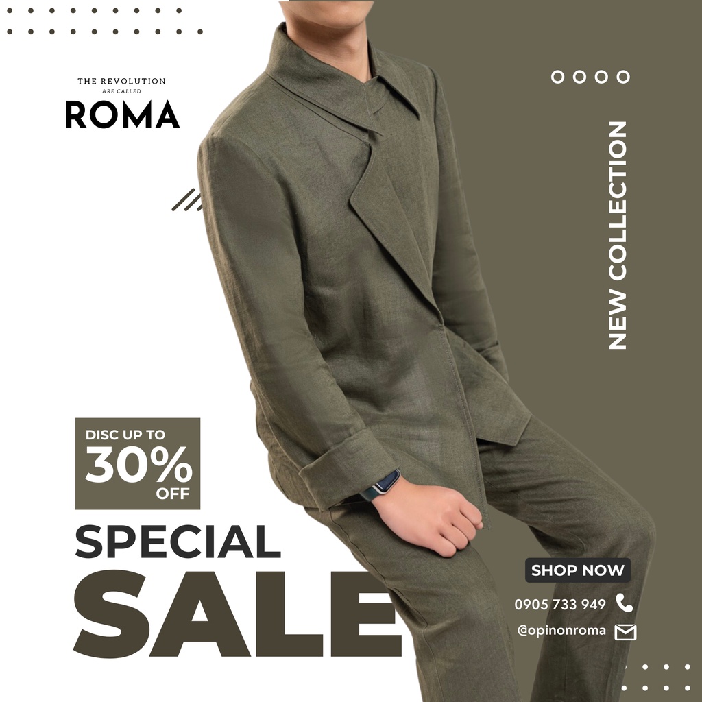 𝗠𝗢𝗗𝗘𝗥𝗡 𝗩𝗘𝗦𝗧 - Vest xanh dương xỉ với chất liệu Linen cao cấp có thiết kế cổ 1 ve.