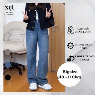 Quần jeans ống rộng bigsize hack dáng - by xẹt studio