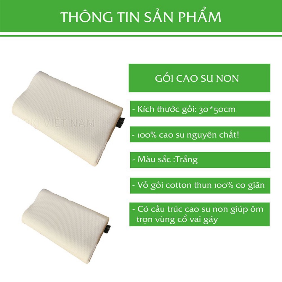Gối Cao Su Non Chống Ngáy Chống Đau Mỏi Vai Gáy Mềm Mại Êm Ái -  Gối Cao Su TỰ NHIÊN