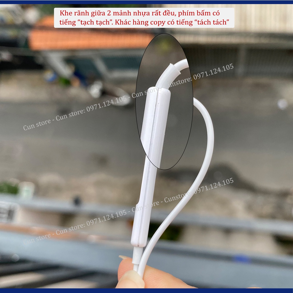 Tai nghe có dây Jack dẹt zin bóc máy, không cần bluetooth chính hãng | Bảo hành 12 tháng