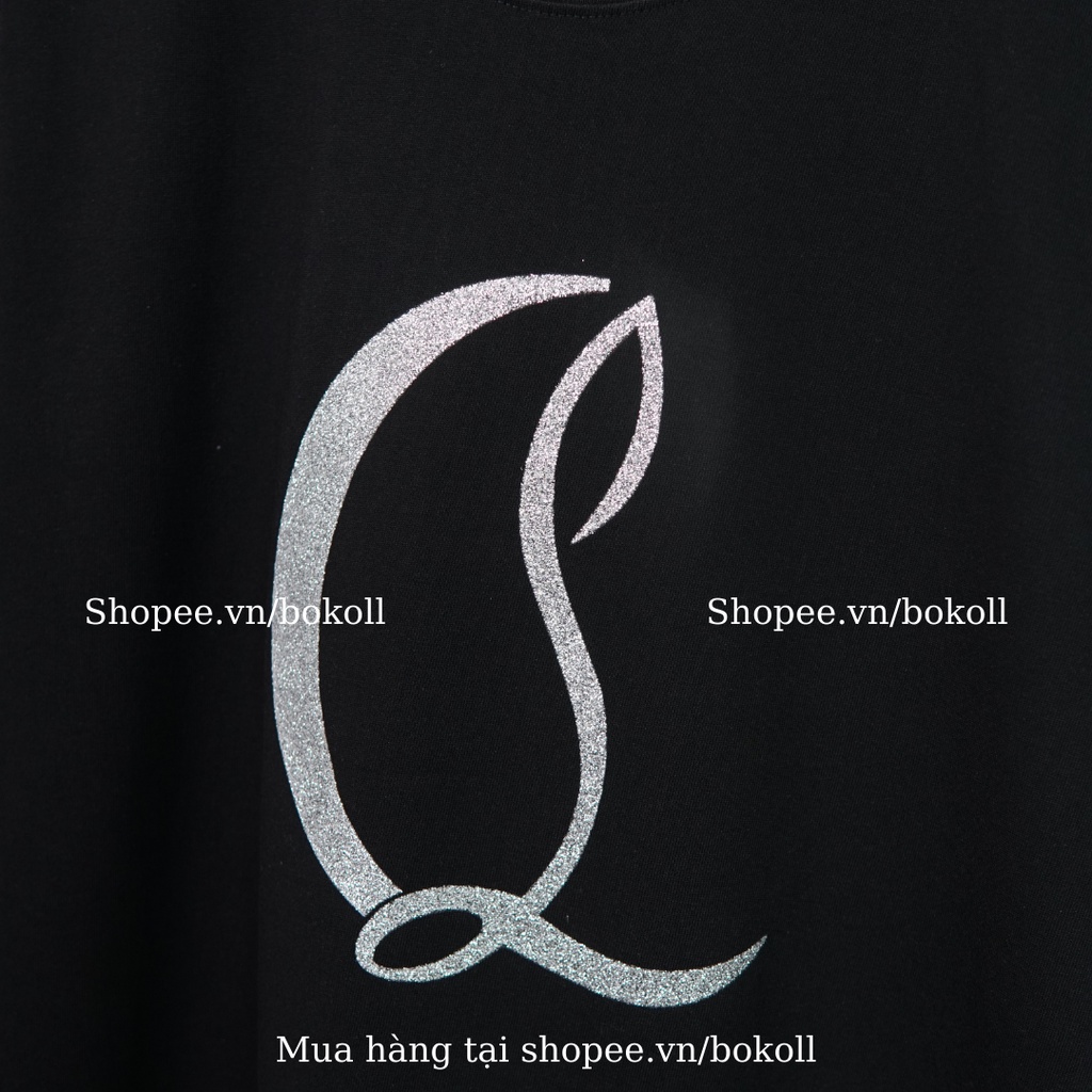 Áo louboutin nam nữ chữ đính kim tuyên form rộng vải cotton organic 100% Áo louboutin nam nữ hàng Bestquality QC