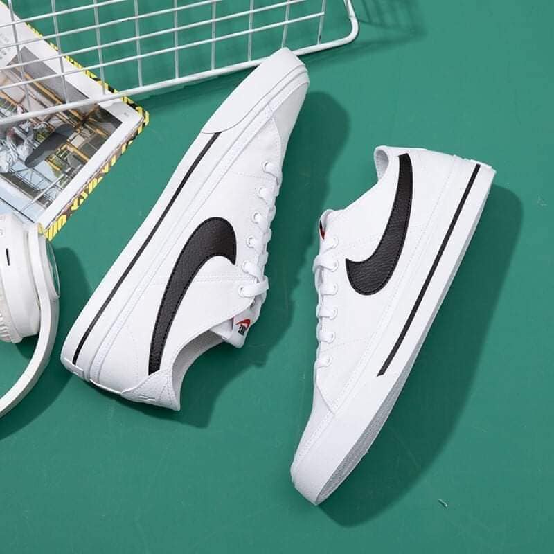 Giày Nike Court Legacy Canvas 'White Black' CW6539-101