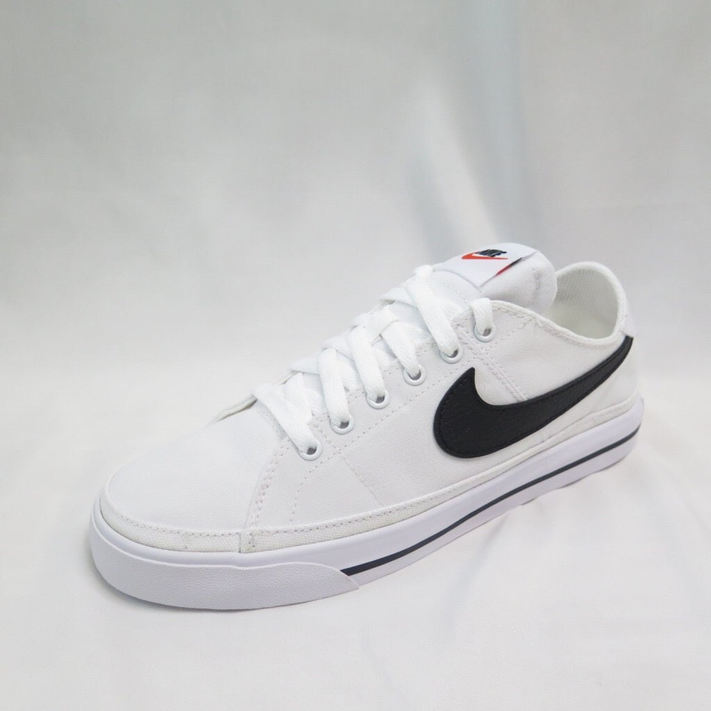 Giày Nike Court Legacy Canvas 'White Black' CW6539-101