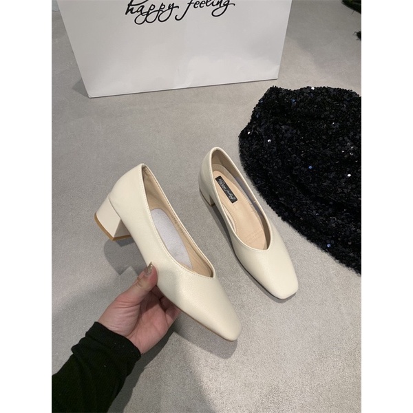 GIÀY NỮ DA SIÊU MỀM MŨI VUÔNG