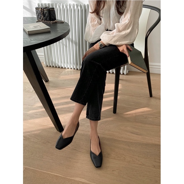 GIÀY NỮ DA SIÊU MỀM MŨI VUÔNG