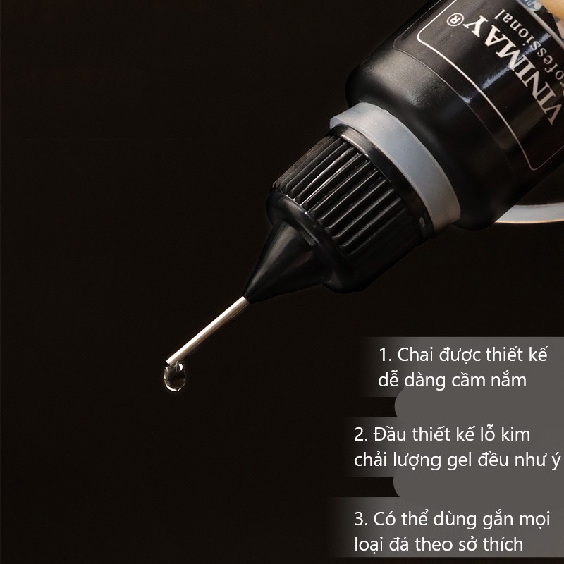 Bút nhả gel đính đá, gắn móng Vinimay