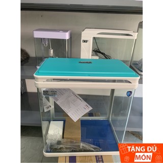 Bể cá để bàn văn phòng 40cm Q3-380, kính đúc nhập khẩu, kèm bộ lọc, đèn, sủi