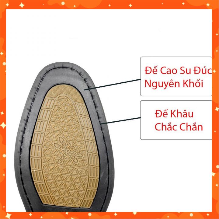 Giày Tây Nam Trung Niên Da Bò Thật Cao Cấp Mũi Tròn Tặng Bố Đế Khâu Tăng Chiều Cao