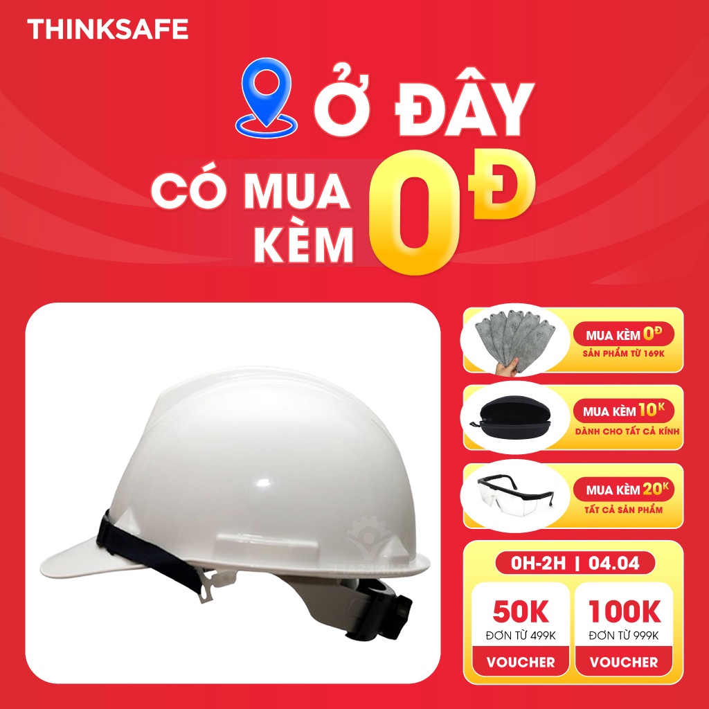 Nón bảo hộ lao động Thinksafe N001 - chống va đập có núm vặn - Thinksafe