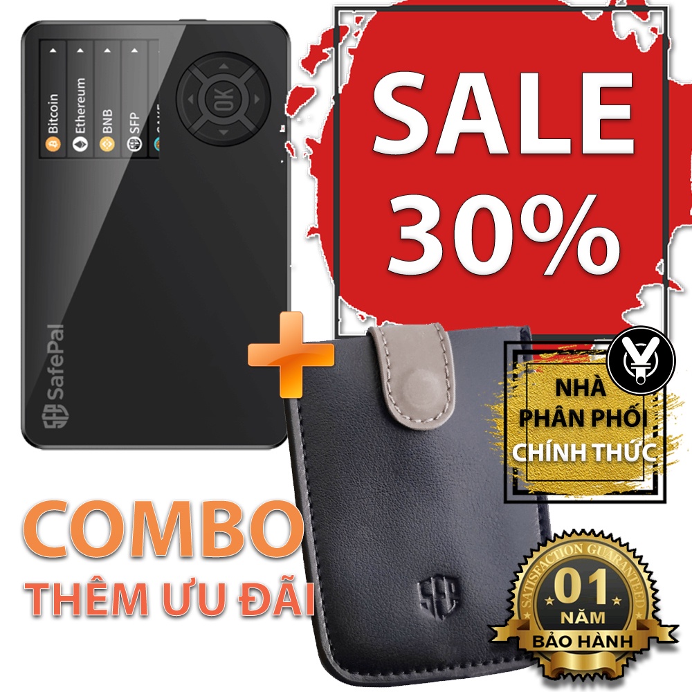 Combo Ví Lạnh SafePal S1 + Bao Da - Chính Hãng Phân Phối