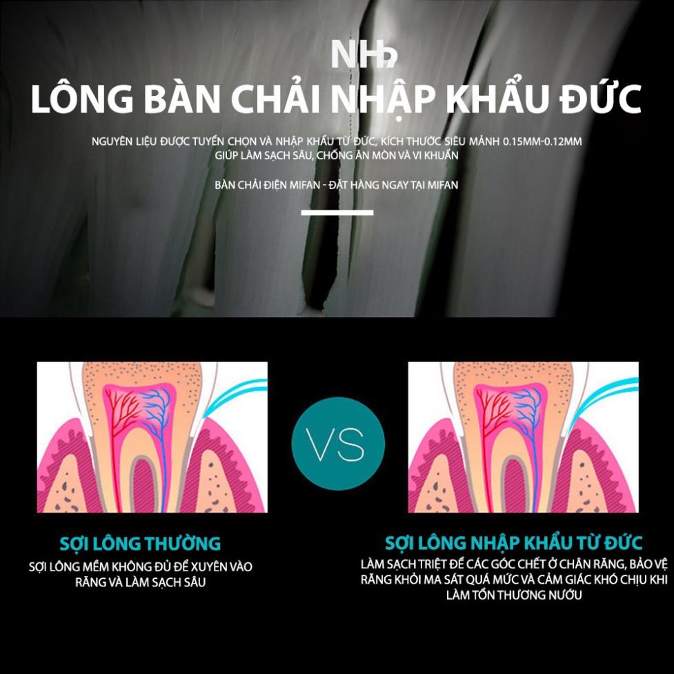 Bàn Chải Điện Sóng SIêu Âm 5 Chế Độ Làm Sạch Sâu Hiệu Qủa, Bàn Chải Đánh Răng Điện - Tặng kèm 4 đầu bàn chải