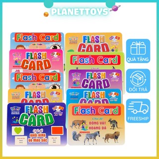Combo 10 chủ đề thẻ học song ngữ anh-việt cho bé khám phá thế giới