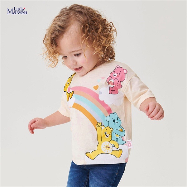BST áo thun hè cotton động vật cho bé gái 2-8 tuổi - Little Maven Official Store