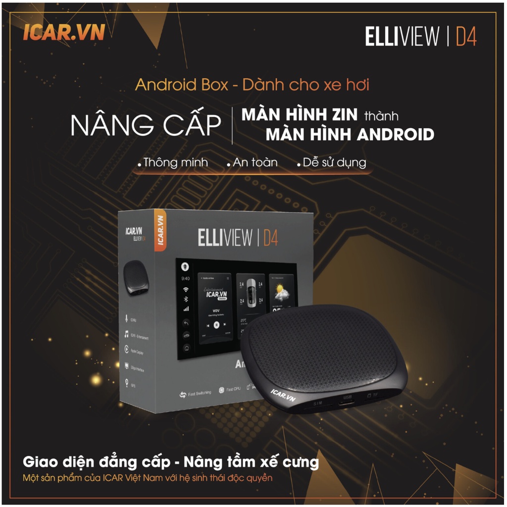 Android auto box ICAR Elliview D4 - Carplay Androi Box Biến Màn Hình Zin Theo Xe Thành Màn Hình Android, | BigBuy360 - bigbuy360.vn