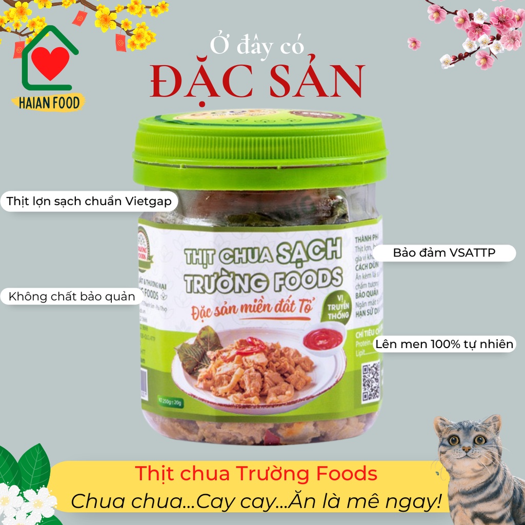 Combo Thịt chua vị truyền thống Trường Foods Đặc sản Đất tổ Phú Thọ, thơm lạ đặc biệt|| Hàng có sẵn