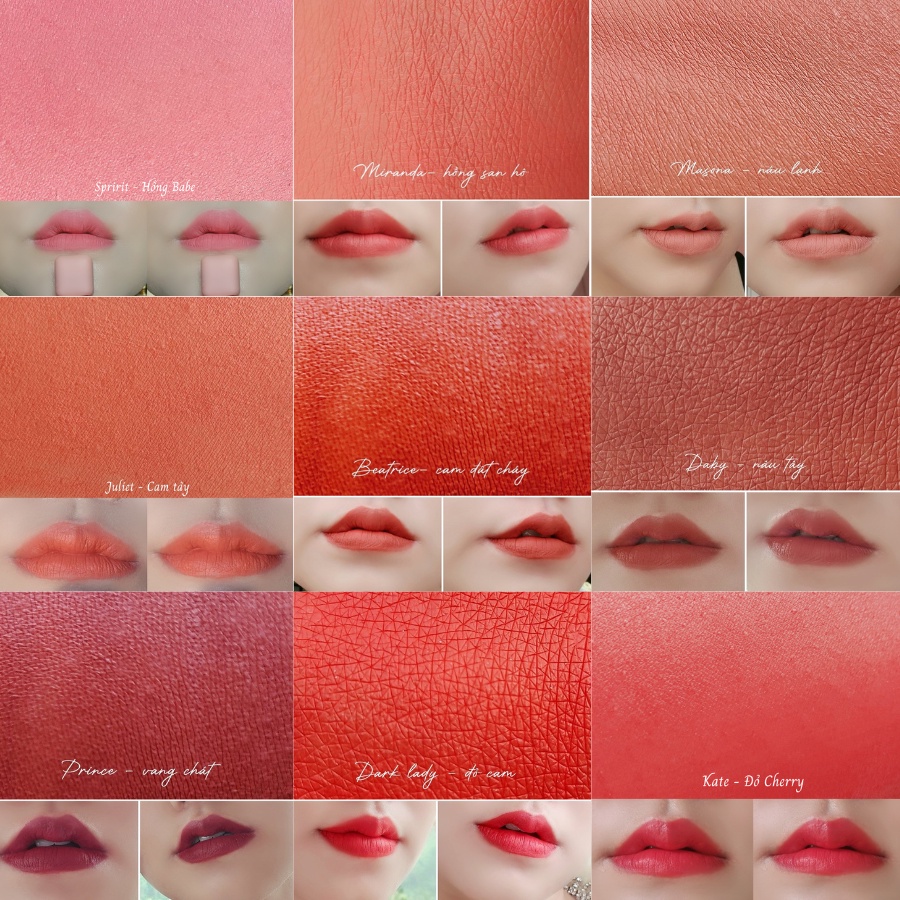 Son Lì Màu Đẹp Không Chì Chất Son Siêu Mềm Mịn Ăn Uống Không Trôi Từ Hoa Hồng Sạch  An Toàn Từ Thiên Nhiên Rosalia