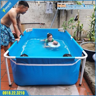 Bể Bơi Mini Cho Bé Lắp Ghép KT: 2.2mx1.3mx0.6m - Ý Tưởng Việt