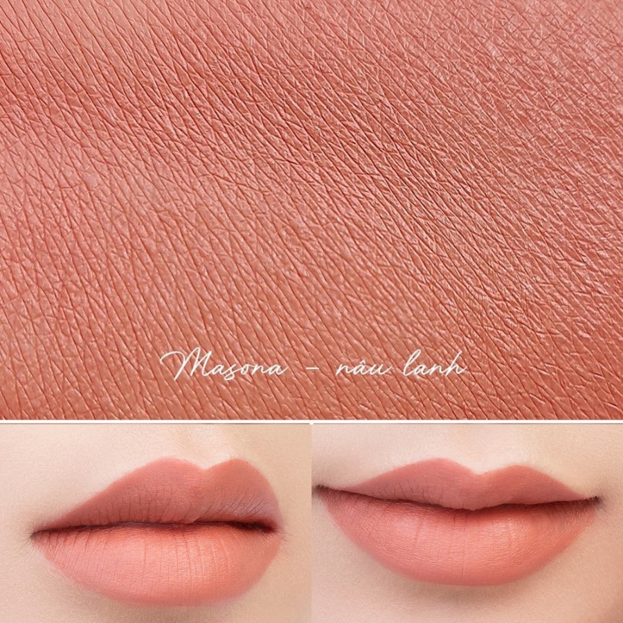 Son Lì Màu Nâu Lạnh Không Chì Siêu Mềm Mịn Ăn Uống Không Trôi Rosalia Từ Hoa Hồng Sạch An Toàn Cho Mẹ Bầu