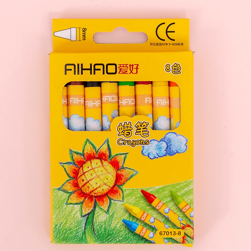 Bút sáp màu hữu cơ cho bé tập tô 12 /24 màu - bút màu hữu cơ cao cấp văn phòng phẩm Hikoma