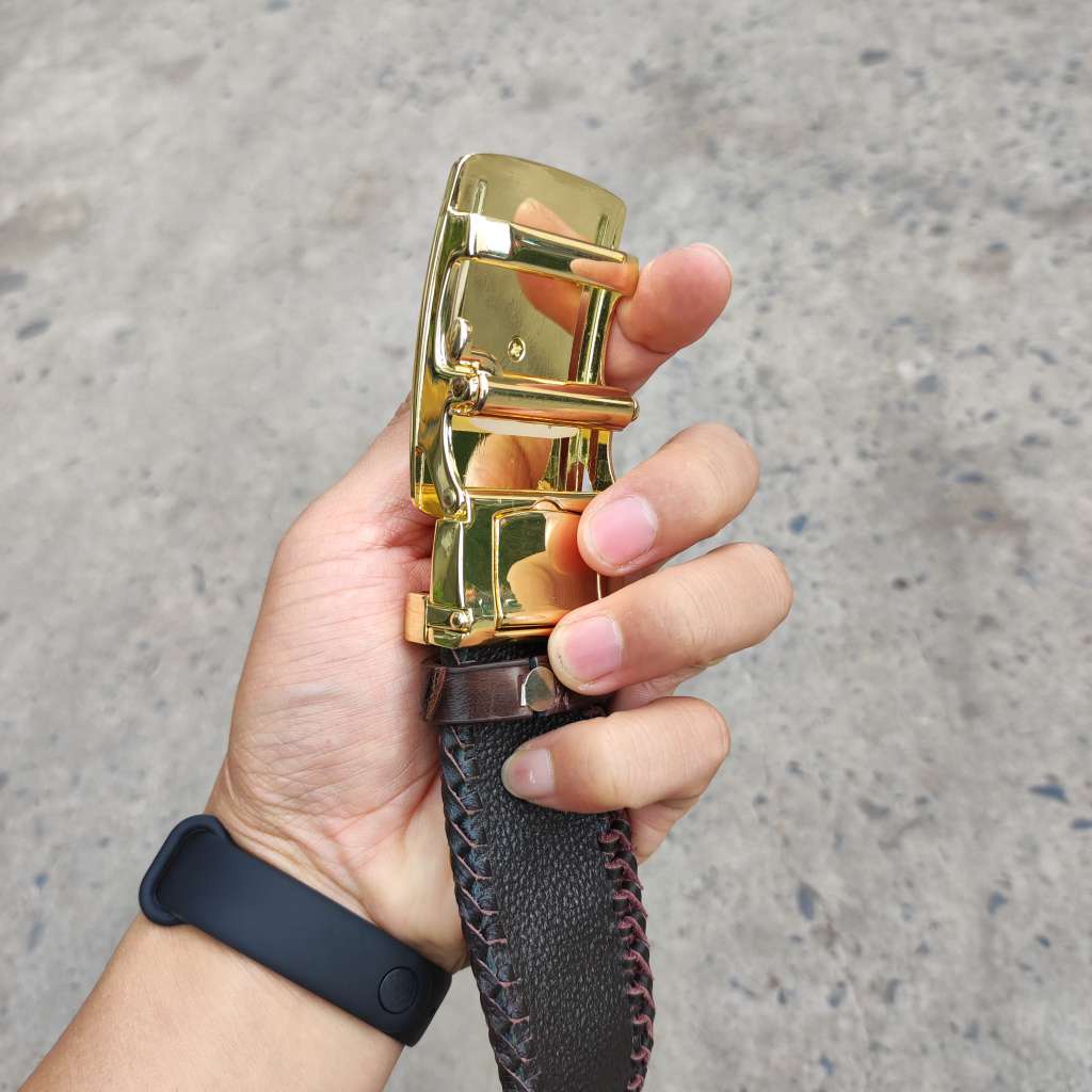 Thắt lưng da cá sấu nam  đan viền thủ công rất đẹp! N53N_V