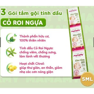 Combo 10 gói Dầu tắm gội Mamamy tinh dầu Cỏ Roi Ngựa 5ml