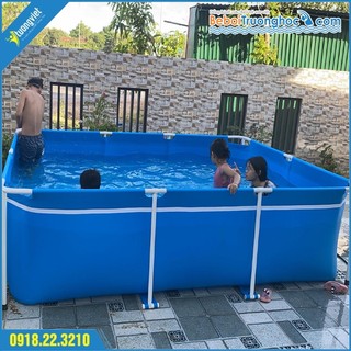 Bể Bơi Mini Lắp Ghép Khung Kim Loại KT: 3.1mx2.2mx0.8m - Ý Tưởng Việt