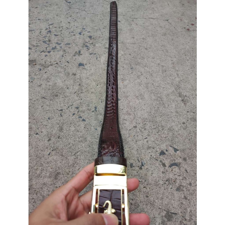 Thắt lưng da cá sấu nam  đan viền thủ công rất đẹp! N53N_V