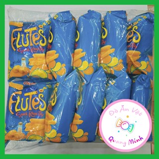 Bán sỉ bịch Bim bim Oishi Snack khoai tây Flutes vị muối gói lớn 32 g/10 gói giòn sụn thơm ngon, đồ ăn vặt hot nhất