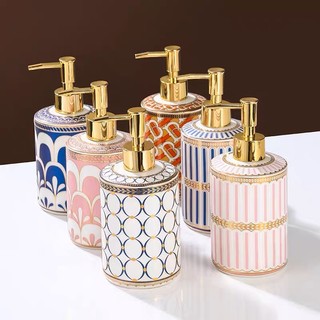 ( Có sẵn ) bình sứ dung tích 500 ml đựng nước rửa tay , sữa tắm , dầu gội cao cấp nhiều hoạ tiết