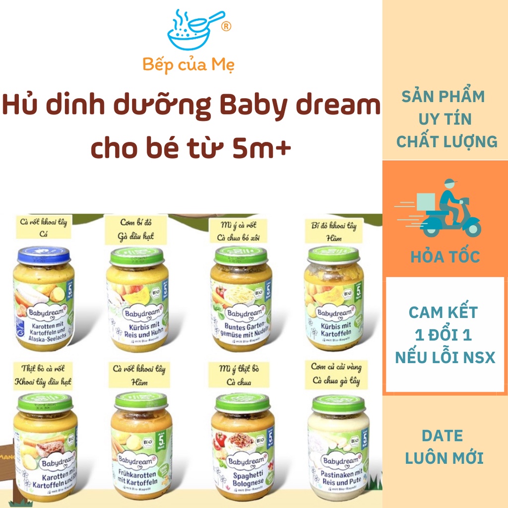 Hủ dinh dưỡng Baby Dream ăn dặm hoặc thay thế bữa chính cho bé từ 5 tháng